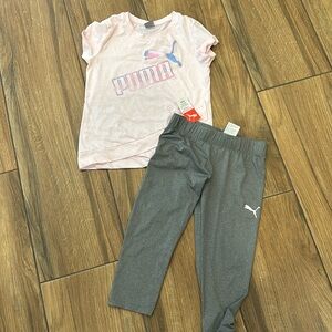 Girls capri puma set. Size 8-10